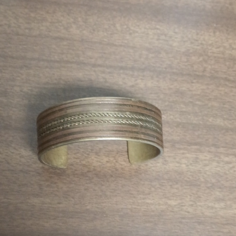 Brass And Copper Men's Cuff Bracelet